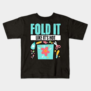 Fold It Handmade Card Making Scrapbooking Craft Card Maker Kids T-Shirt